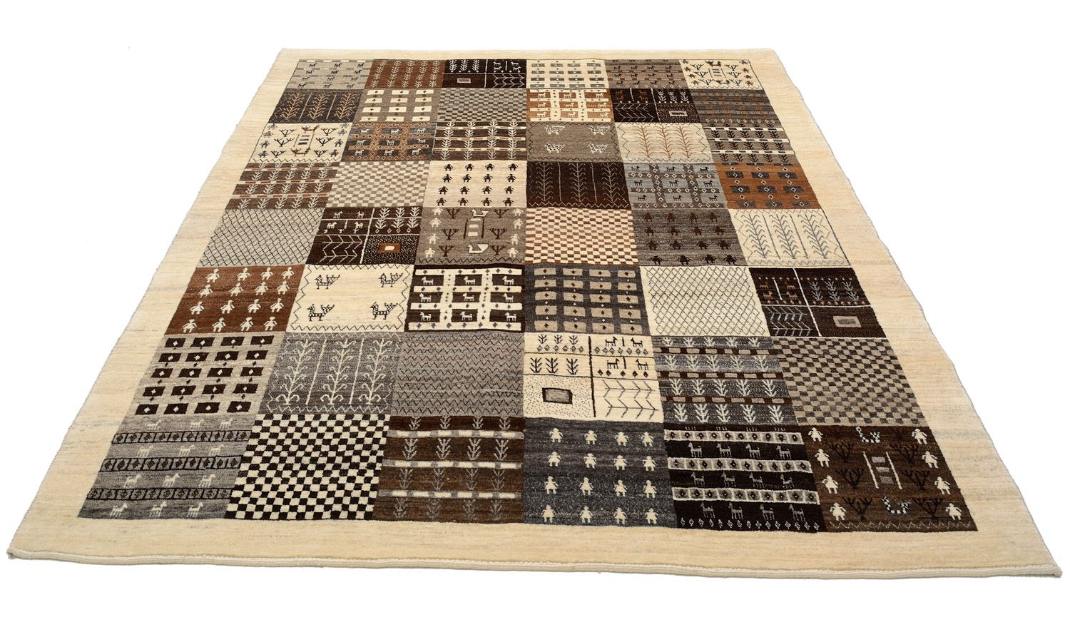 Gabbeh Tæppe - Loribaft Persisk - 247 x 187 cm - brun