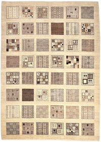 Gabbeh Tæppe - Loribaft Persisk - 296 x 206 cm - lys brun