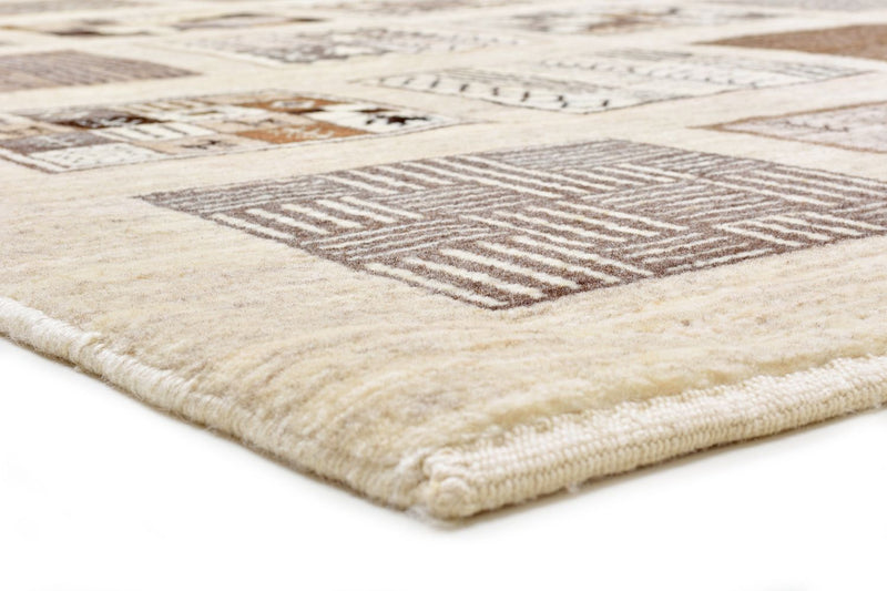 Gabbeh Tæppe - Loribaft Persisk - 296 x 206 cm - lys brun