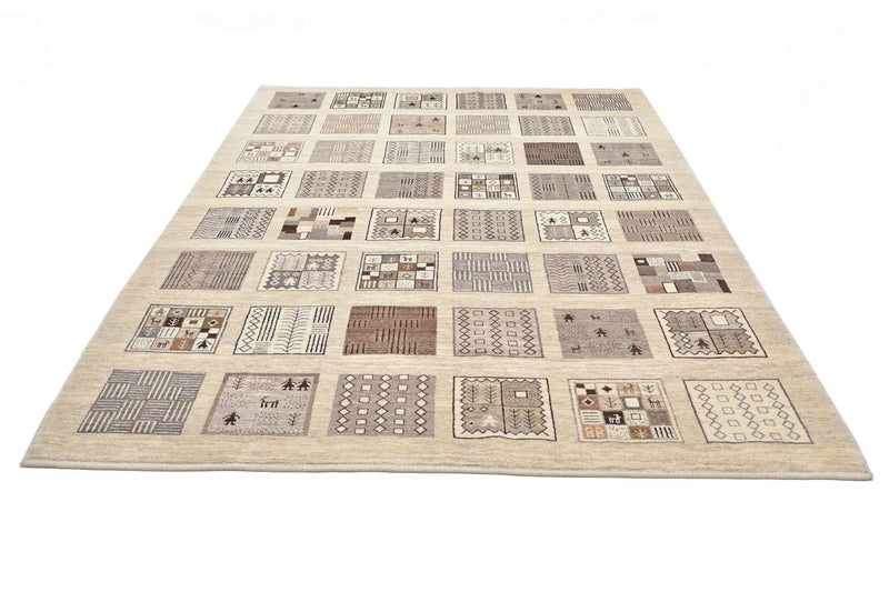 Gabbeh Tæppe - Loribaft Persisk - 296 x 206 cm - lys brun
