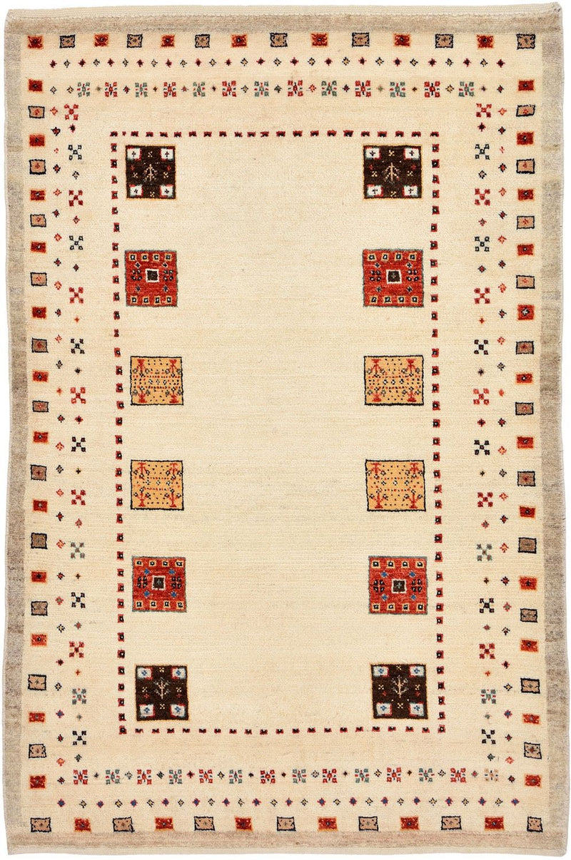 Gabbeh Tæppe - Loribaft Persisk - 127 x 84 cm - flerfarvet