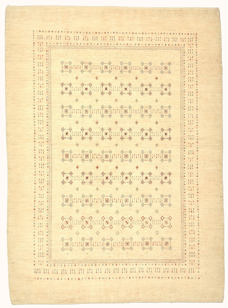 Gabbeh Tæppe - Loribaft Persisk - 239 x 174 cm - beige