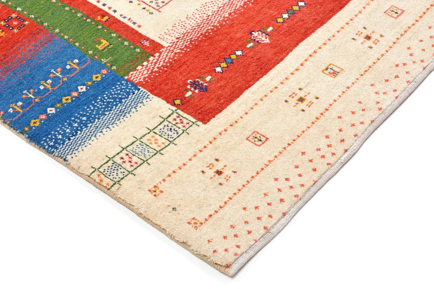 Gabbeh Tæppe - Loribaft Persisk - 225 x 146 cm - flerfarvet