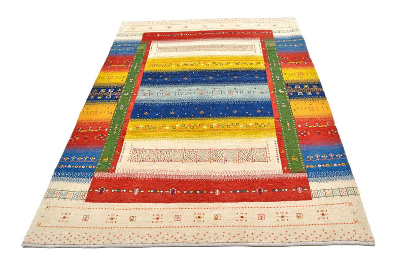 Gabbeh Tæppe - Loribaft Persisk - 225 x 146 cm - flerfarvet