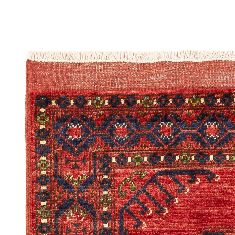 Løber Afghansk tæppe - 201 x 81 cm - rød