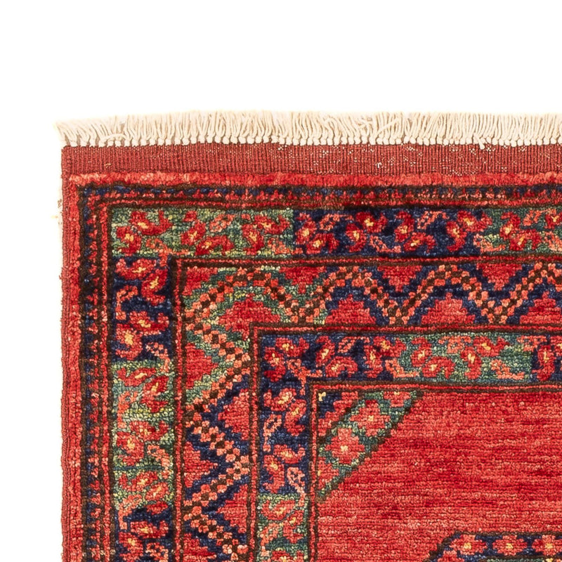 Løber Afghansk tæppe - 207 x 86 cm - rød