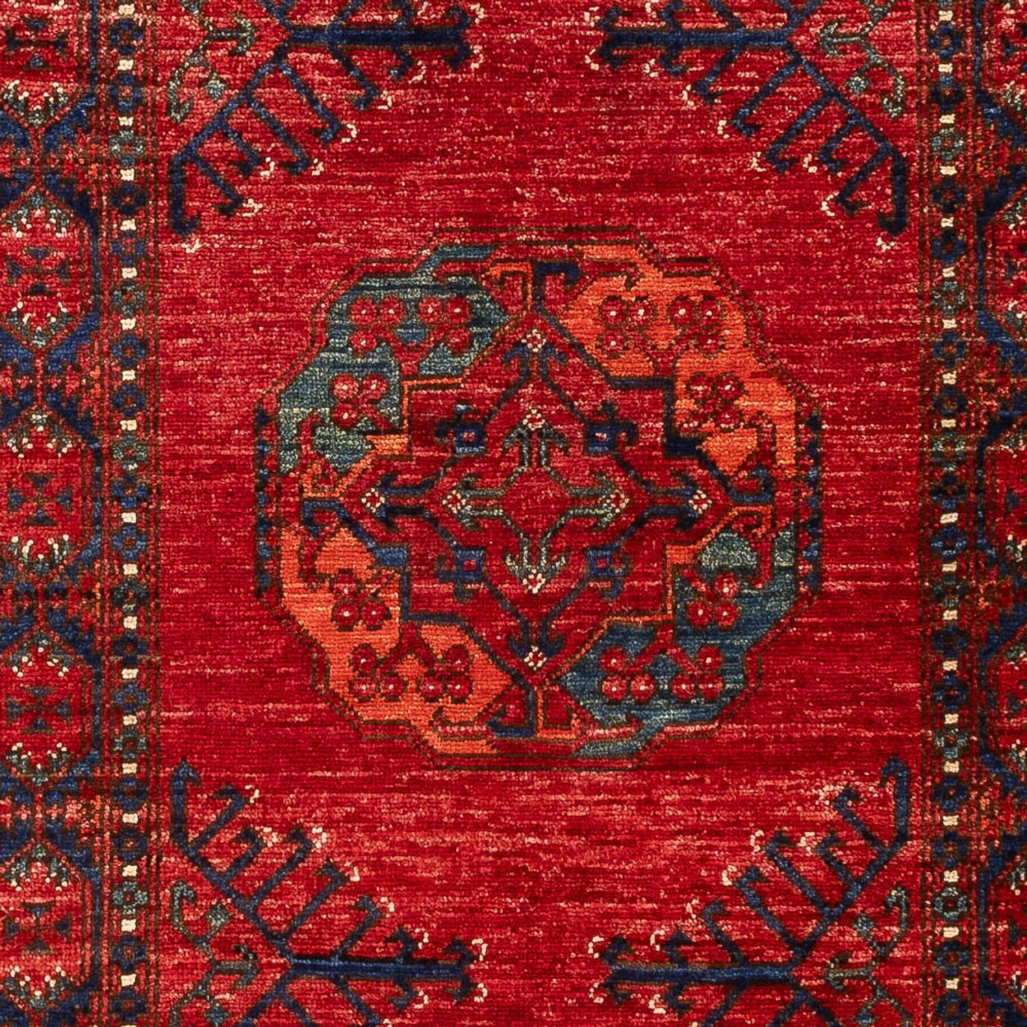 Løber Afghansk tæppe - 207 x 80 cm - rød