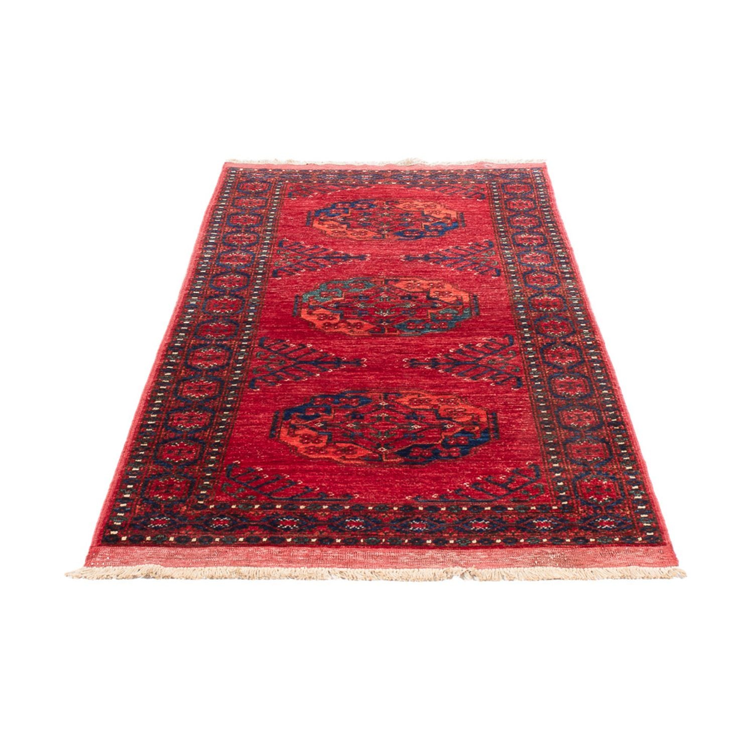 Løber Afghansk tæppe - 207 x 80 cm - rød