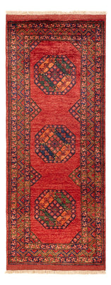 Løber Afghansk tæppe - 206 x 84 cm - rød