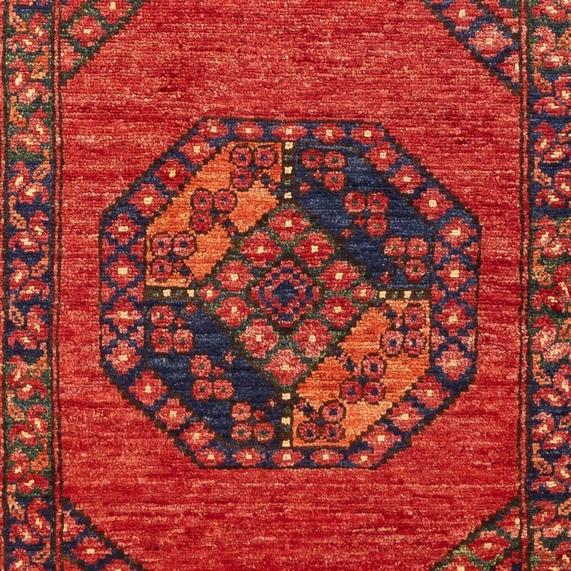 Løber Afghansk tæppe - 206 x 84 cm - rød