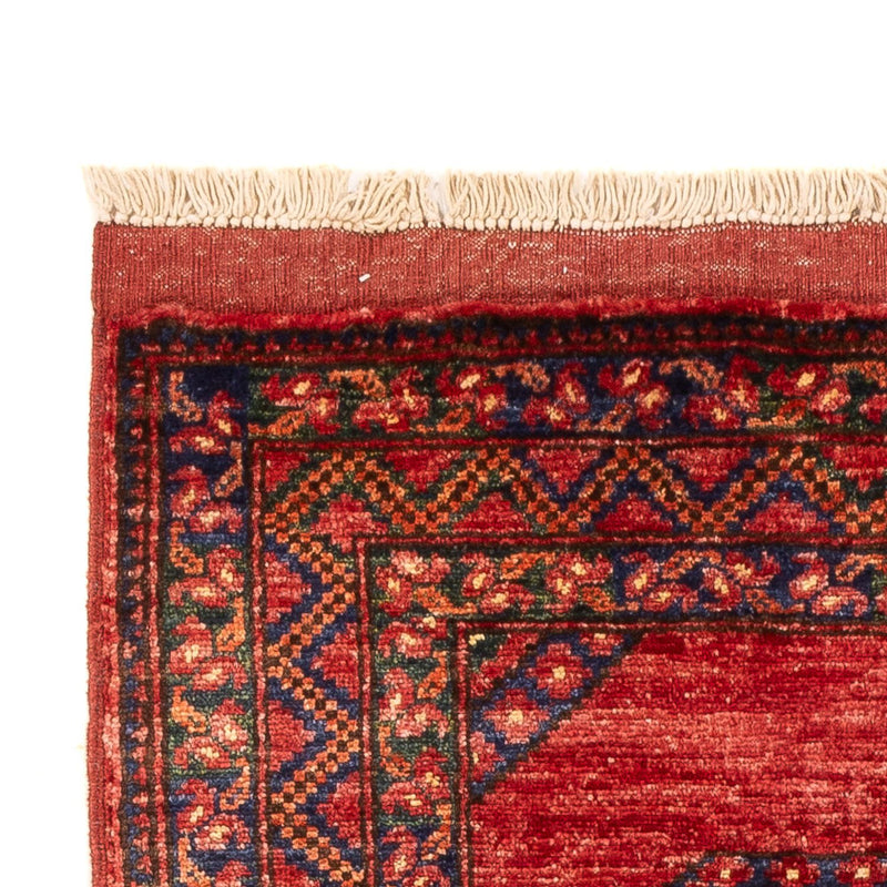 Løber Afghansk tæppe - 206 x 84 cm - rød