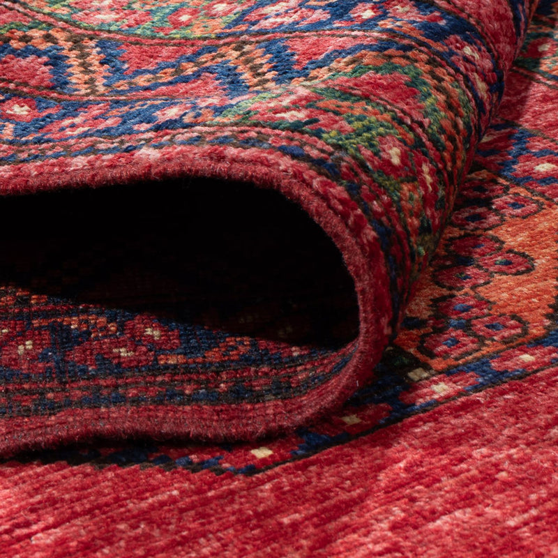 Løber Afghansk tæppe - 206 x 84 cm - rød
