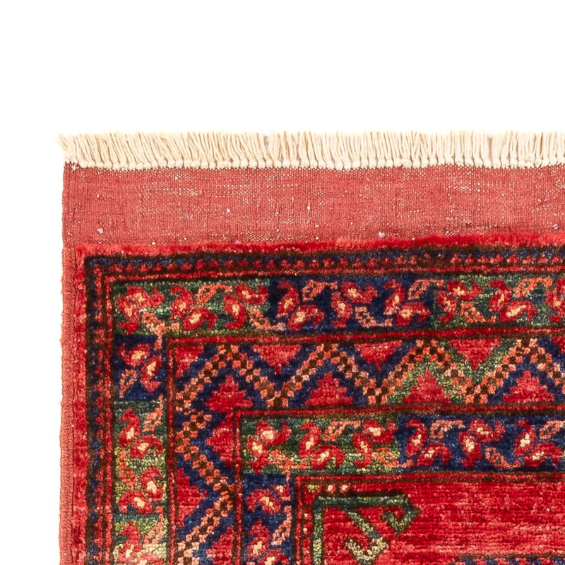 Løber Afghansk tæppe - 216 x 83 cm - rød