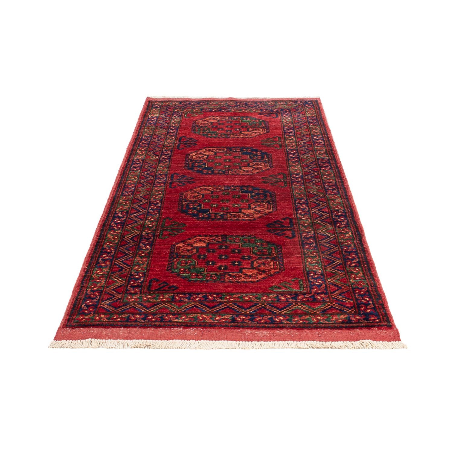 Løber Afghansk tæppe - 216 x 83 cm - rød