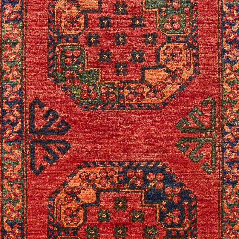 Løber Afghansk tæppe - 204 x 82 cm - rød