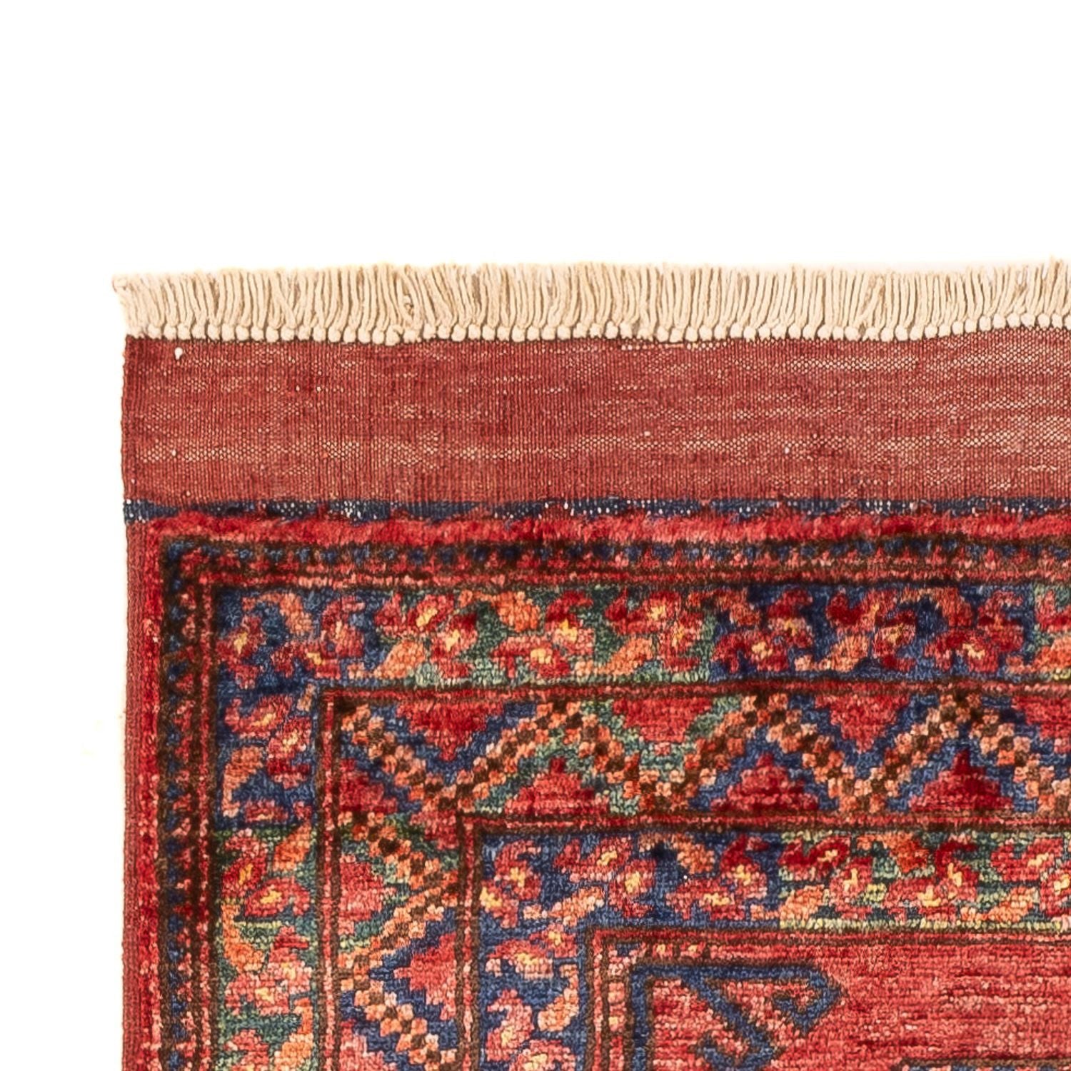 Løber Afghansk tæppe - 204 x 82 cm - rød