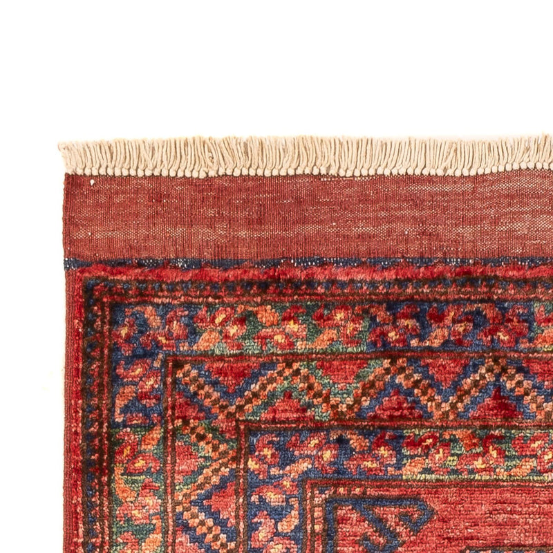 Løber Afghansk tæppe - 204 x 82 cm - rød