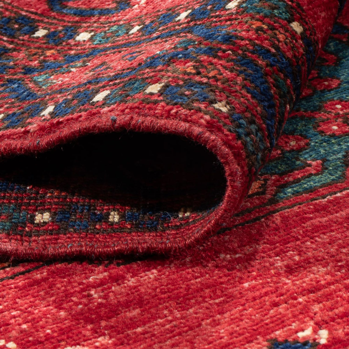 Løber Afghansk tæppe - 205 x 82 cm - rød