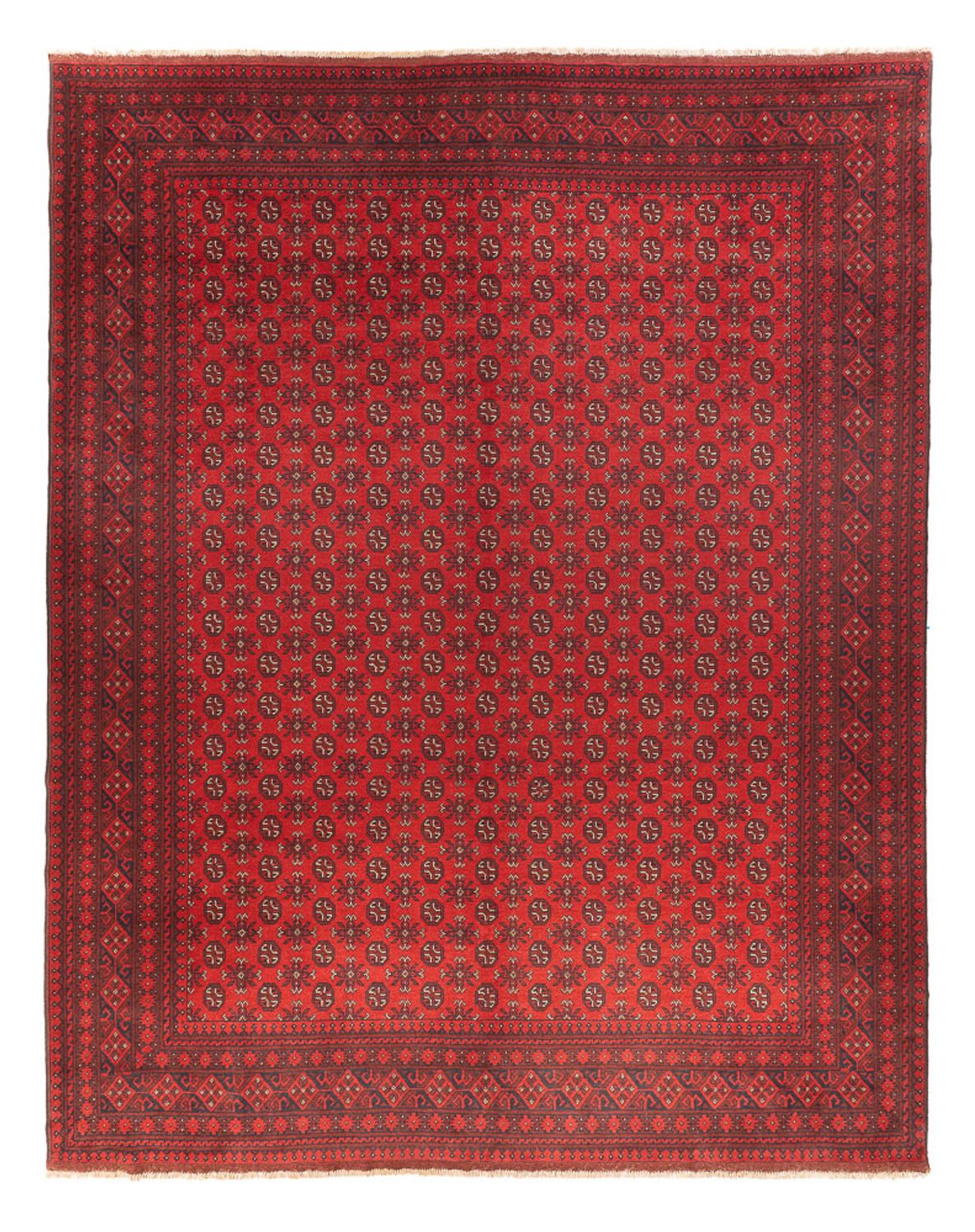 Afghansk tæppe - Filpa - 392 x 308 cm - bordeaux rød