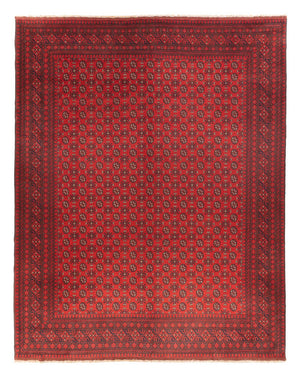 Afghansk tæppe - Filpa - 392 x 308 cm - bordeaux rød