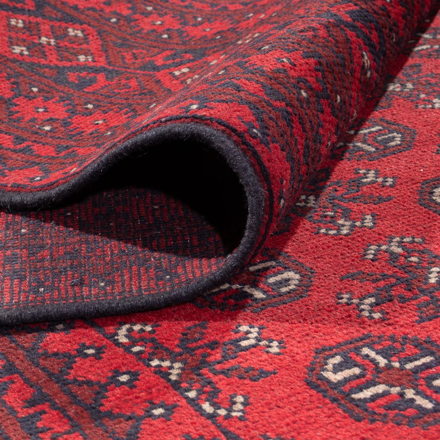 Afghansk tæppe - Filpa - 392 x 308 cm - bordeaux rød