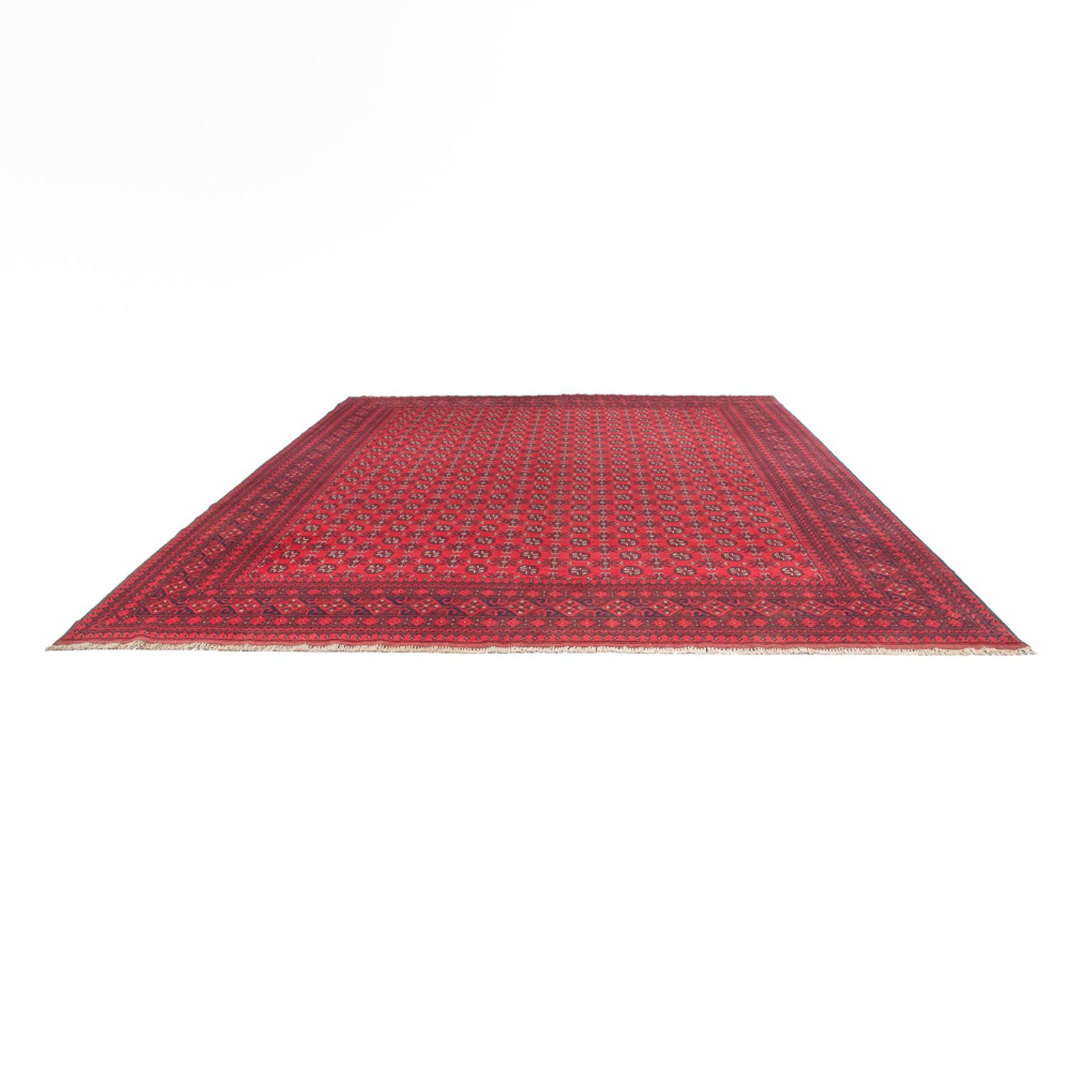 Afghansk tæppe - Filpa - 392 x 308 cm - bordeaux rød