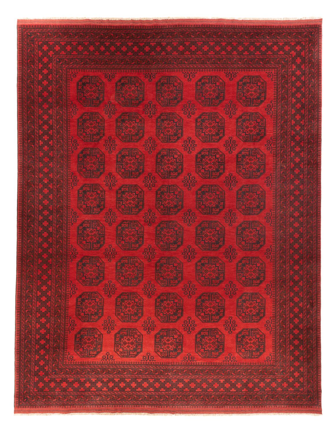 Afghansk tæppe - Filpa - 401 x 309 cm - rød