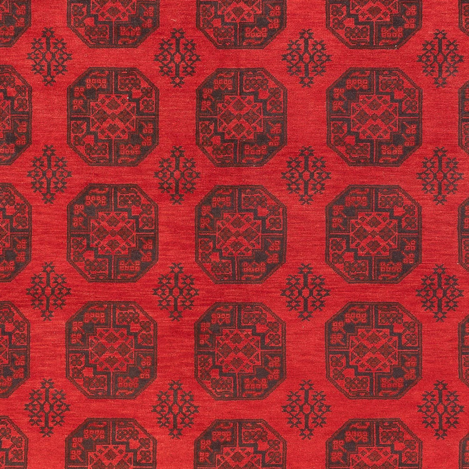 Afghansk tæppe - Filpa - 401 x 309 cm - rød