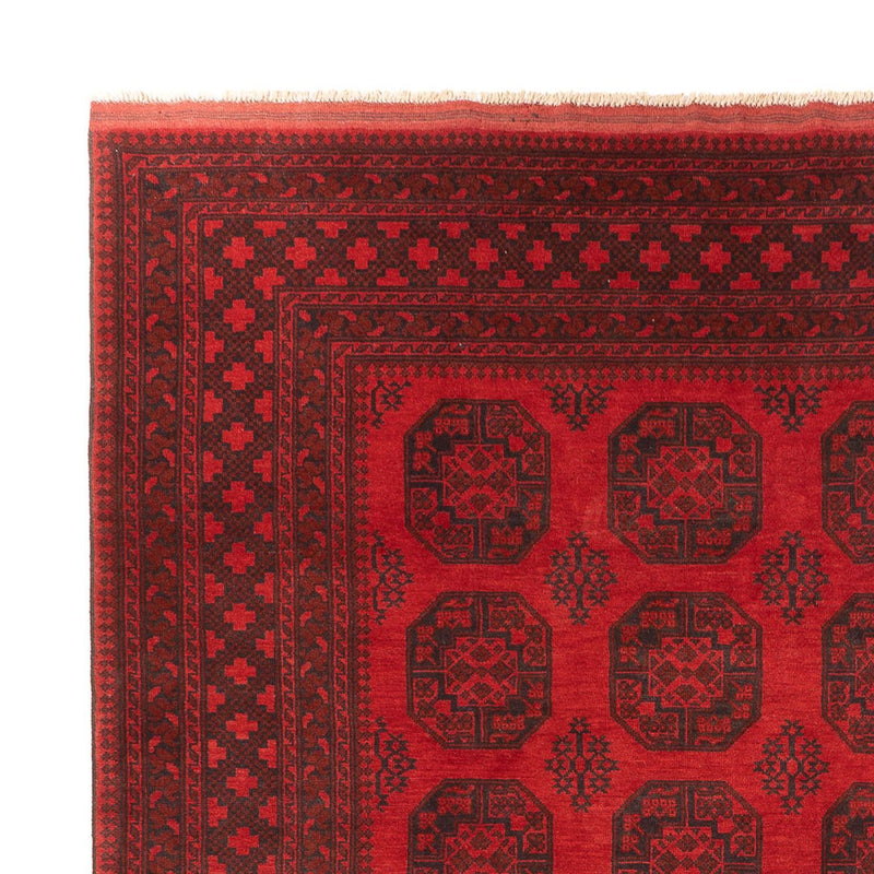 Afghansk tæppe - Filpa - 401 x 309 cm - rød