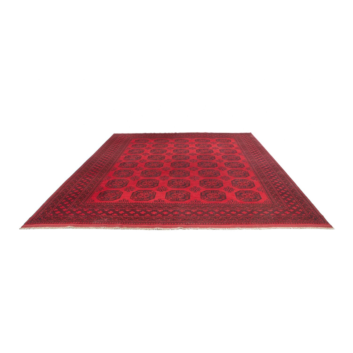Afghansk tæppe - Filpa - 401 x 309 cm - rød