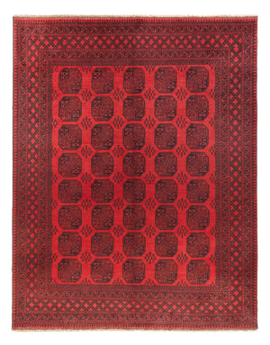 Afghansk tæppe - Filpa - 384 x 295 cm - rød