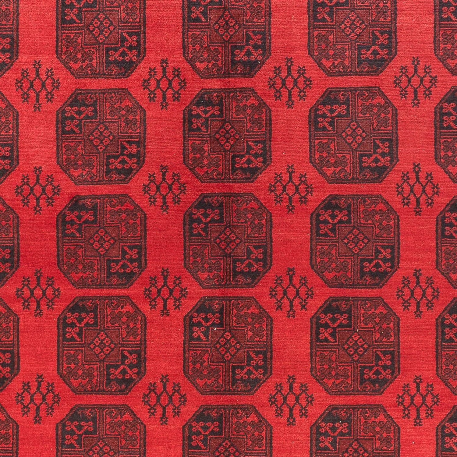 Afghansk tæppe - Filpa - 384 x 295 cm - rød