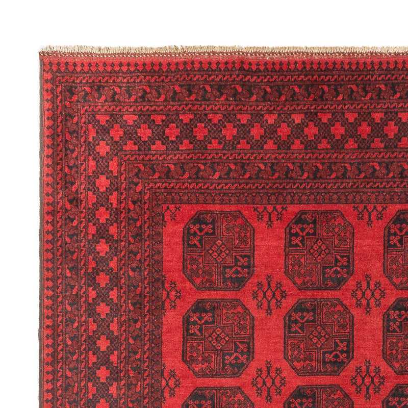 Afghansk tæppe - Filpa - 384 x 295 cm - rød