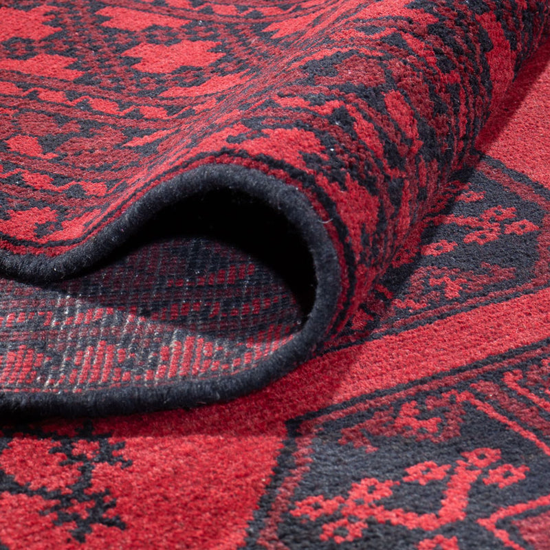 Afghansk tæppe - Filpa - 384 x 295 cm - rød