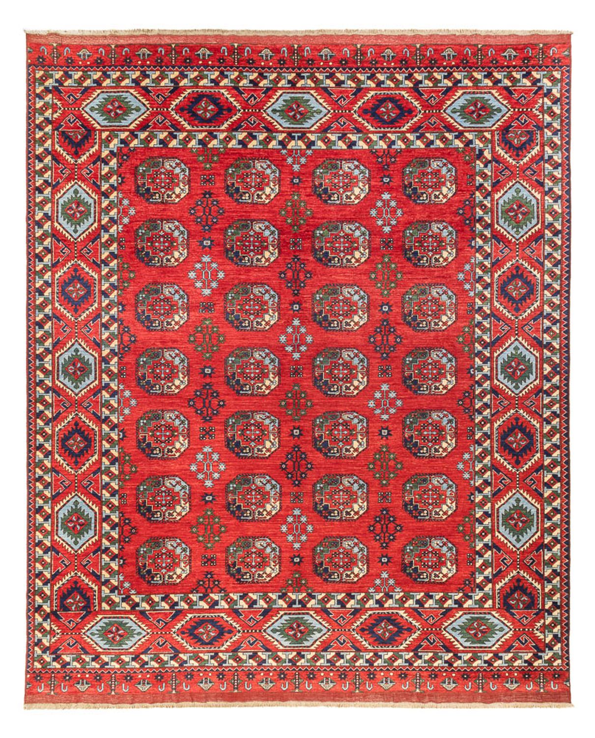 Afghansk tæppe - 379 x 307 cm - rød