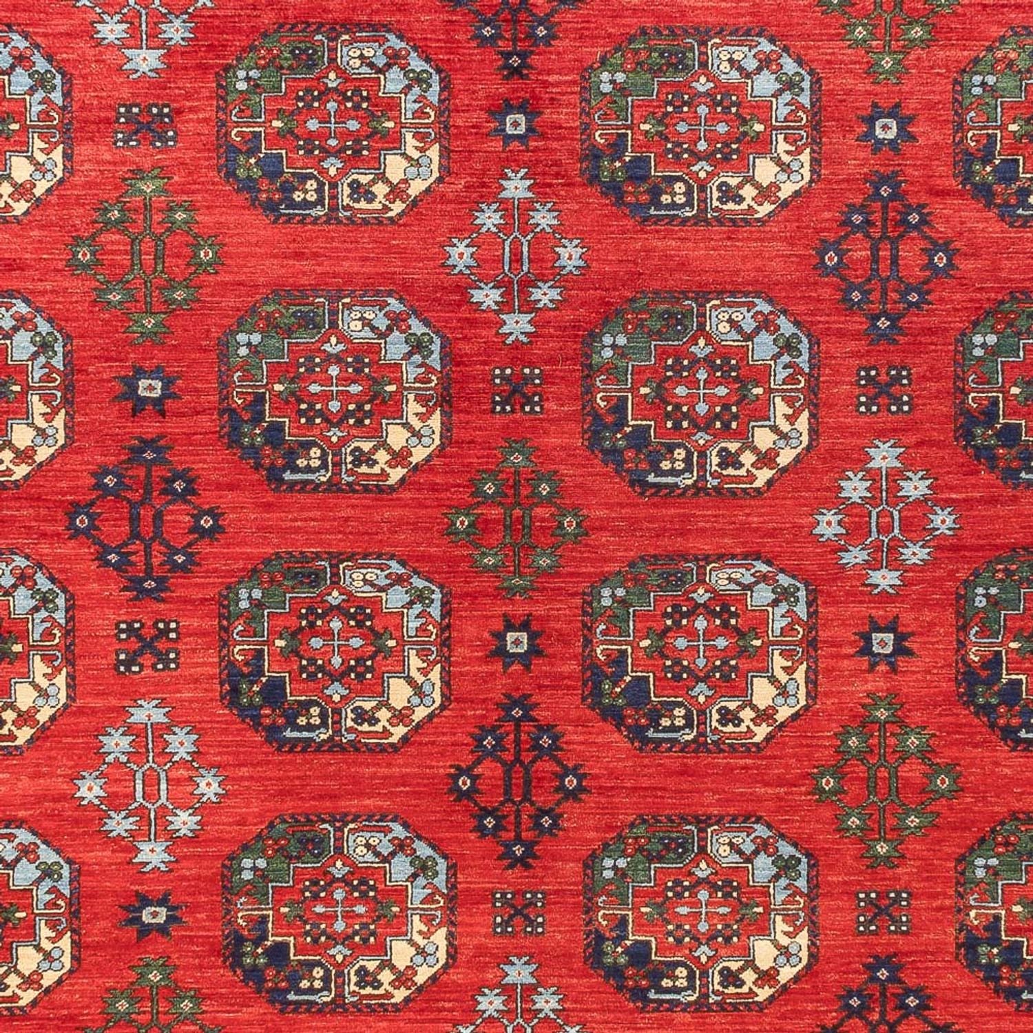 Afghansk tæppe - 379 x 307 cm - rød
