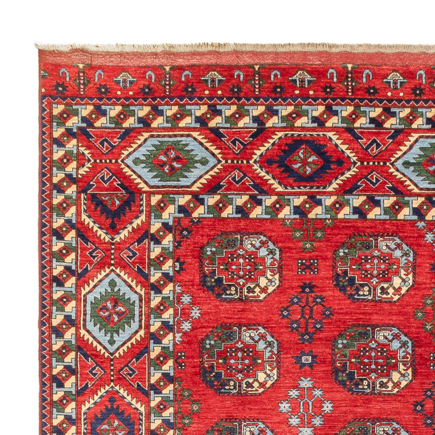 Afghansk tæppe - 379 x 307 cm - rød