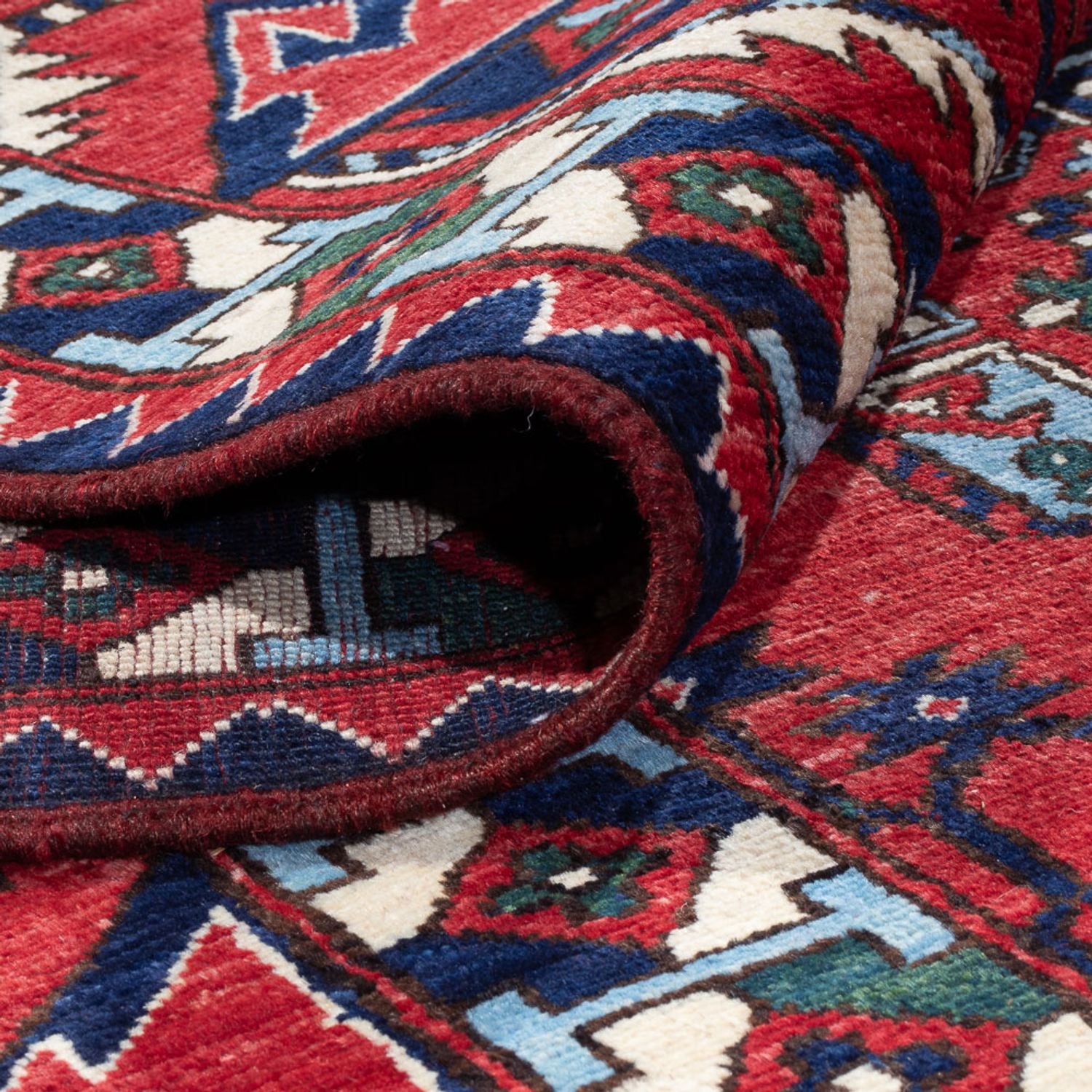 Afghansk tæppe - 379 x 307 cm - rød
