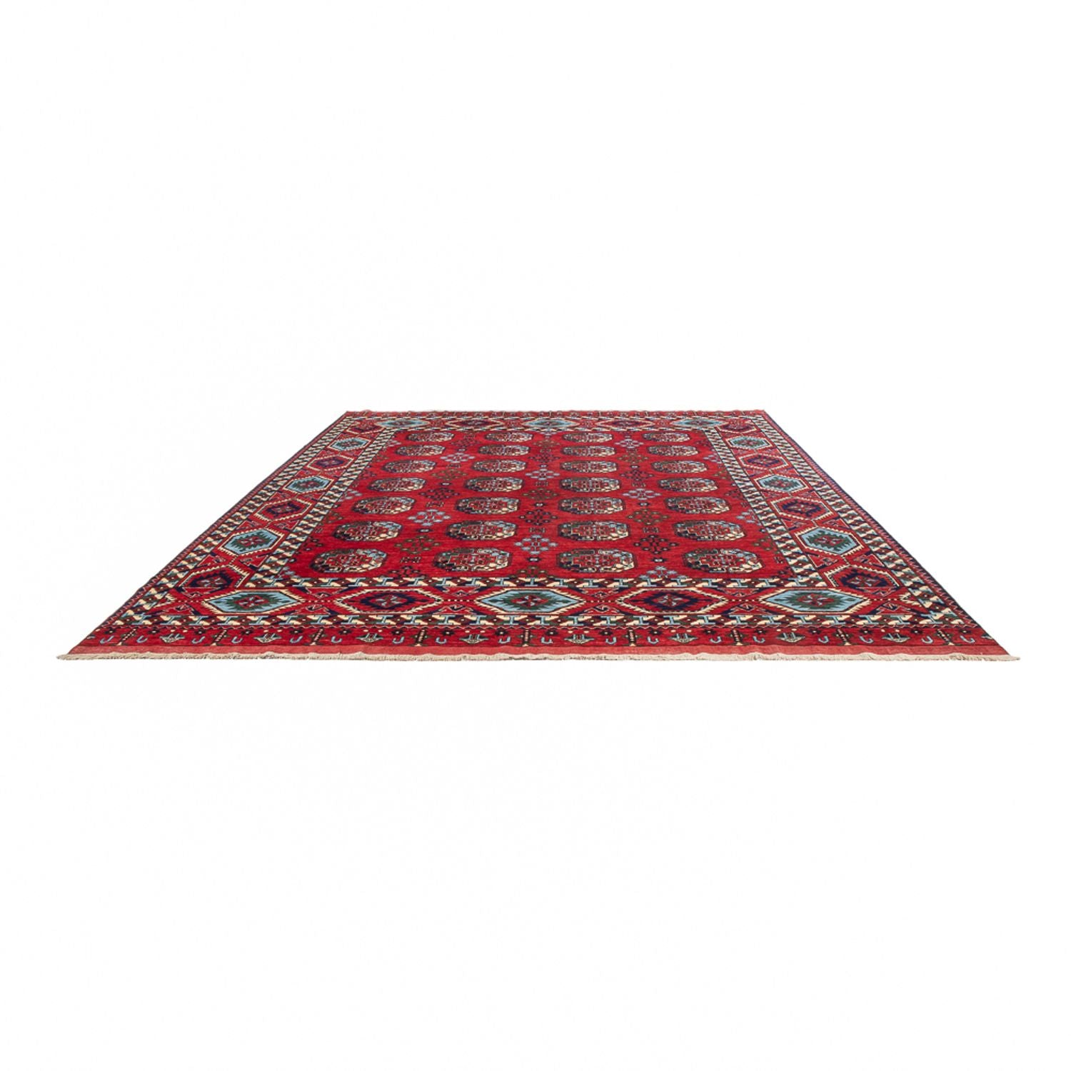 Afghansk tæppe - 379 x 307 cm - rød