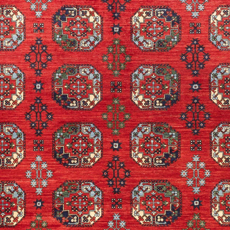 Afghansk tæppe - 398 x 309 cm - rød