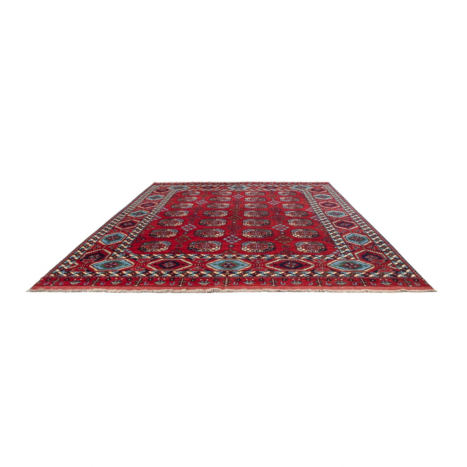 Afghansk tæppe - 398 x 309 cm - rød