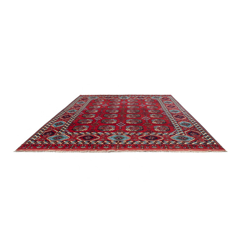 Afghansk tæppe - 398 x 309 cm - rød