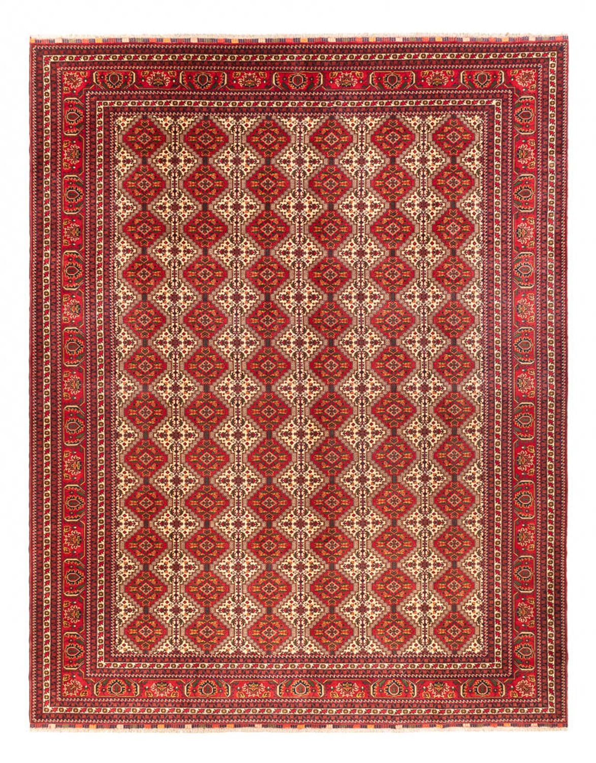 Afghansk tæppe - Royal - 385 x 300 cm - flerfarvet