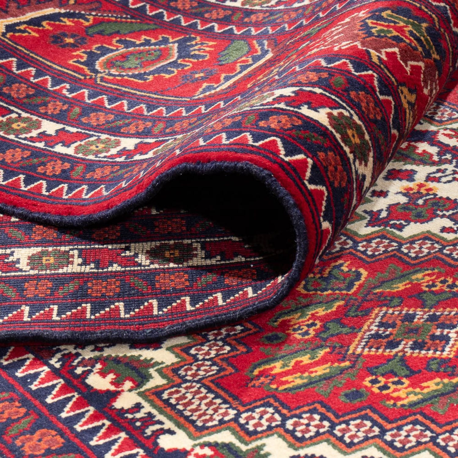 Afghansk tæppe - Royal - 385 x 300 cm - flerfarvet