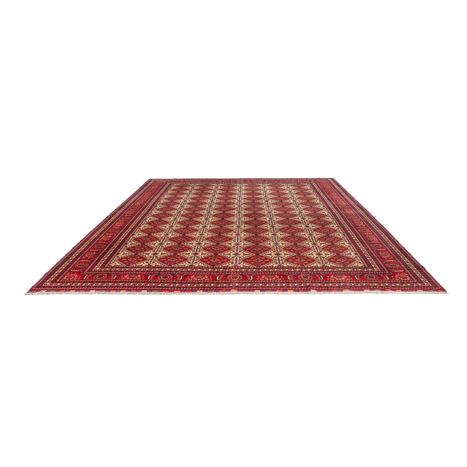 Afghansk tæppe - Royal - 385 x 300 cm - flerfarvet