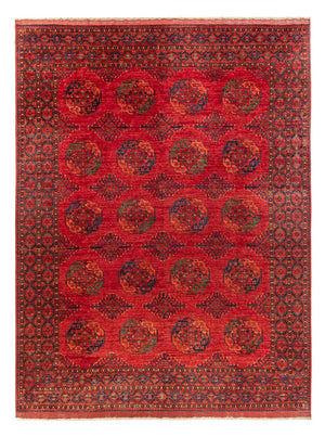 Afghansk tæppe - 406 x 304 cm - rød