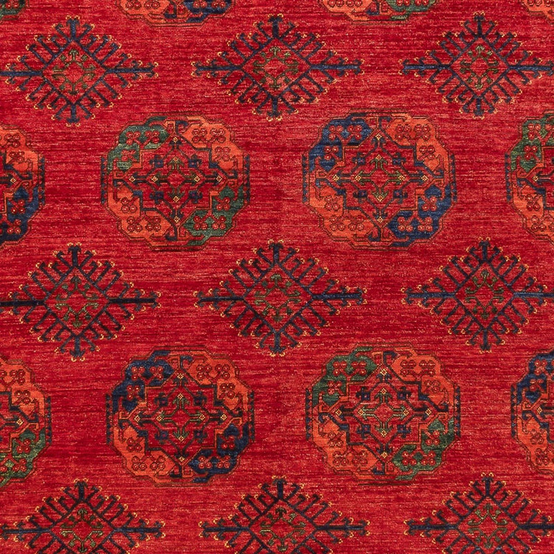 Afghansk tæppe - 406 x 304 cm - rød