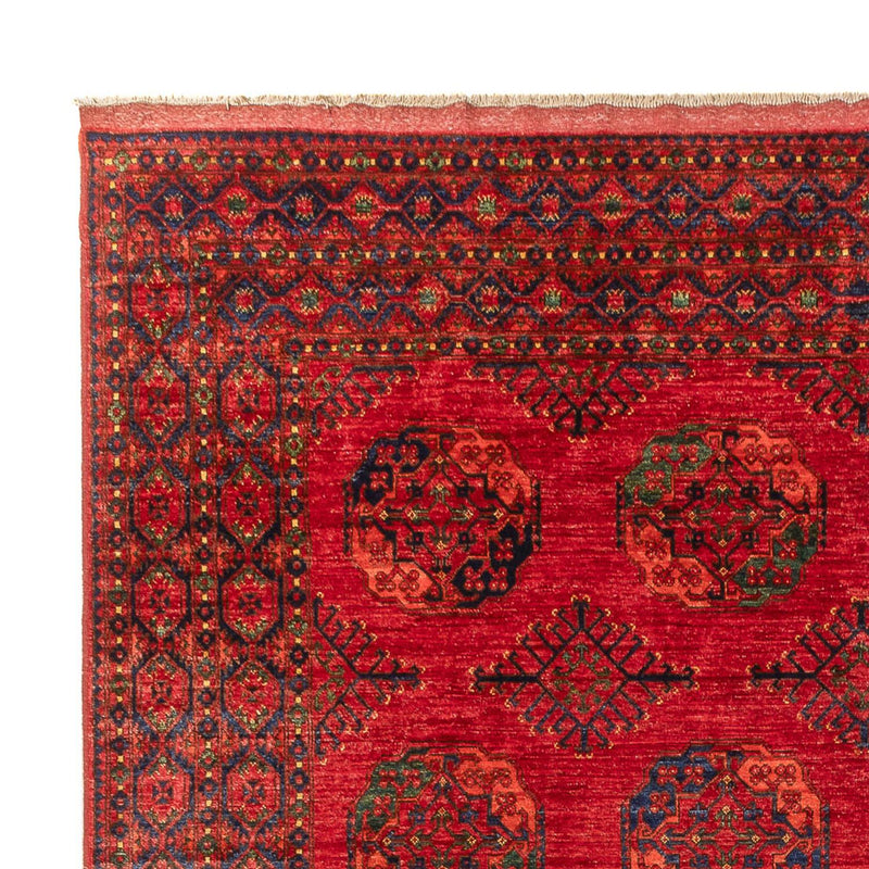 Afghansk tæppe - 406 x 304 cm - rød