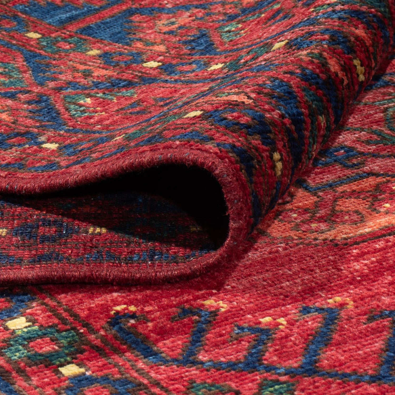 Afghansk tæppe - 406 x 304 cm - rød