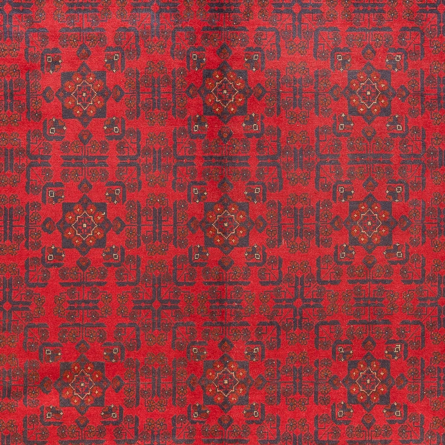Afghansk tæppe - 391 x 305 cm - bordeaux rød